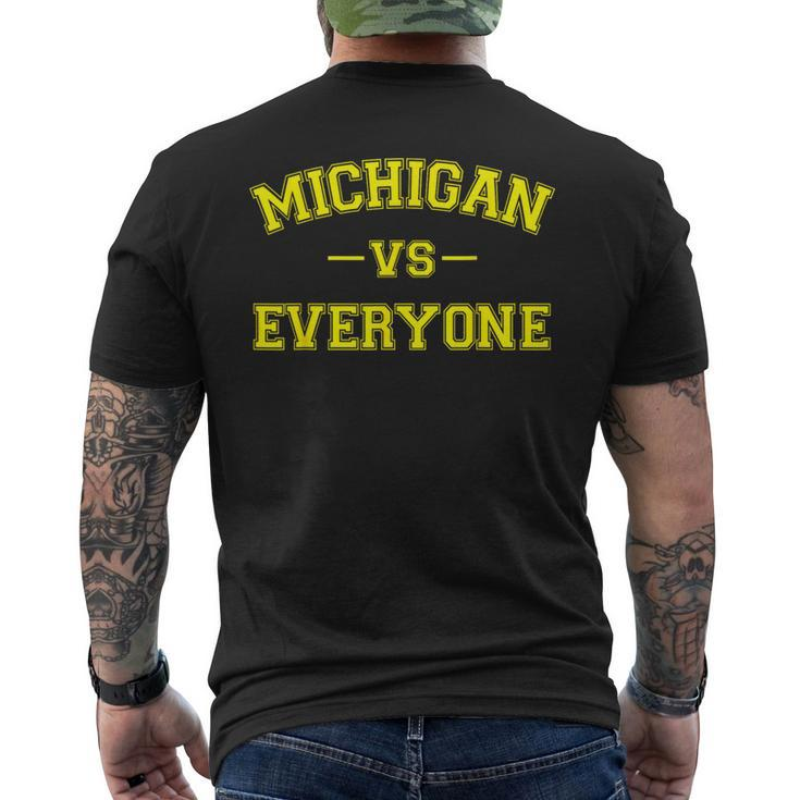 Michigan Vs Everyone Battle Men's T-shirt Back Print