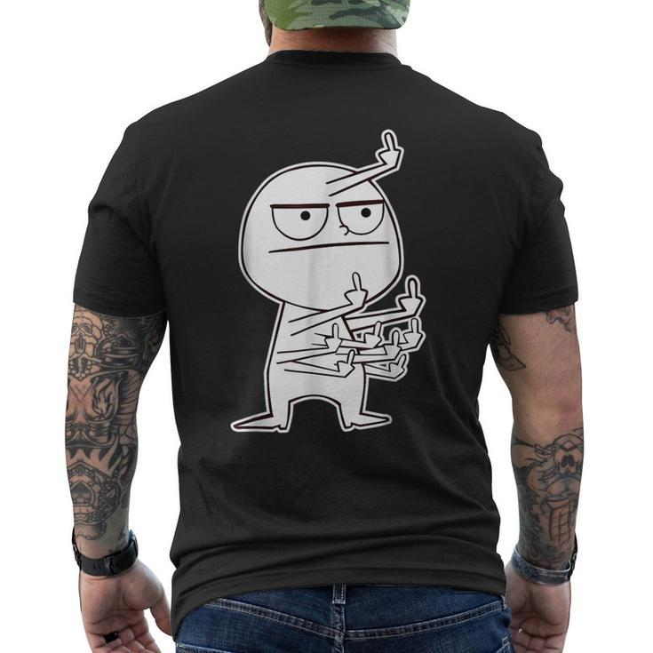 Middle Finger Maniac Men's T-shirt Back Print