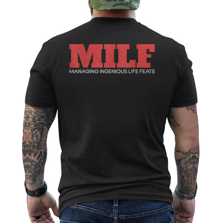 Milf Definition Managing Ingenious Life Feats Men's T-shirt Back Print