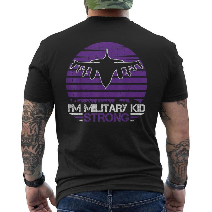 I Am Military Kid Strong Month Of The Military Child Army Men's T-shirt Back Print