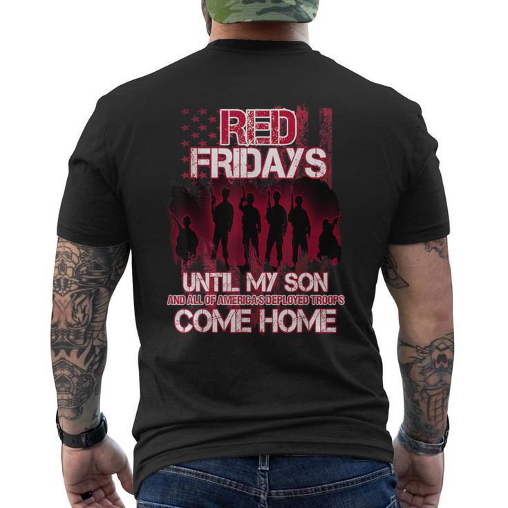 Military Red Friday Wear Red For Deployed Son Men's T-shirt Back Print