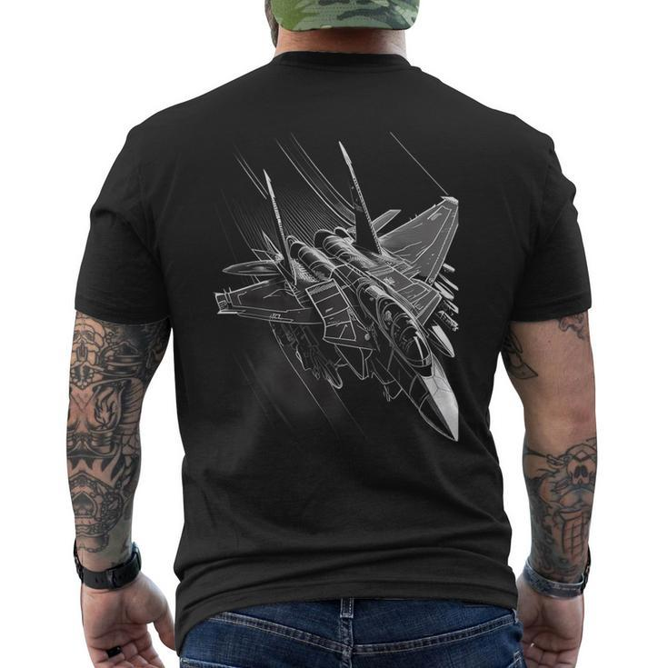 Military's Jet Fighters Aircraft Plane Graphic Men's T-shirt Back Print