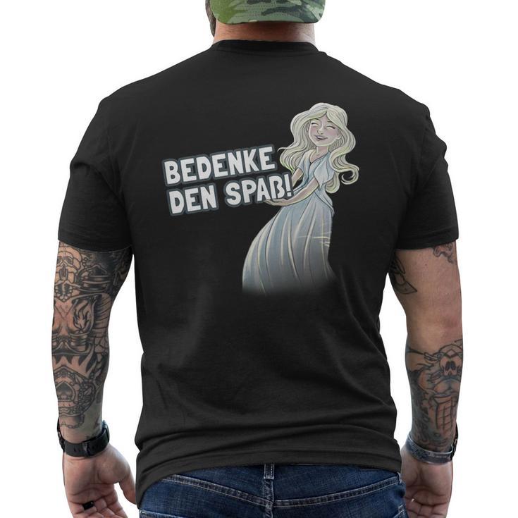 Mimi Bedenke Den Spaß T-Shirt mit Rückendruck