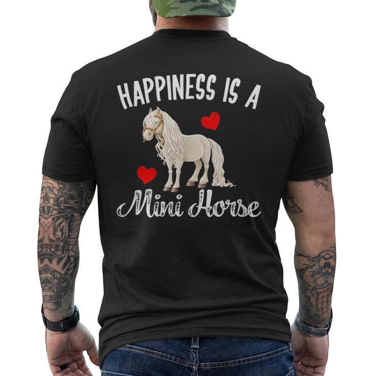 Miniature Horse Mini Horse Pet Horse Lovers Men's T-shirt Back Print
