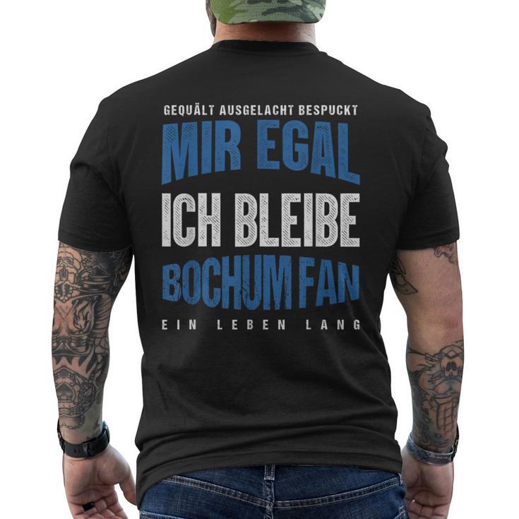 Mir Egal Ich Bleibe Bochum Fan Football Fan Club T-Shirt mit Rückendruck