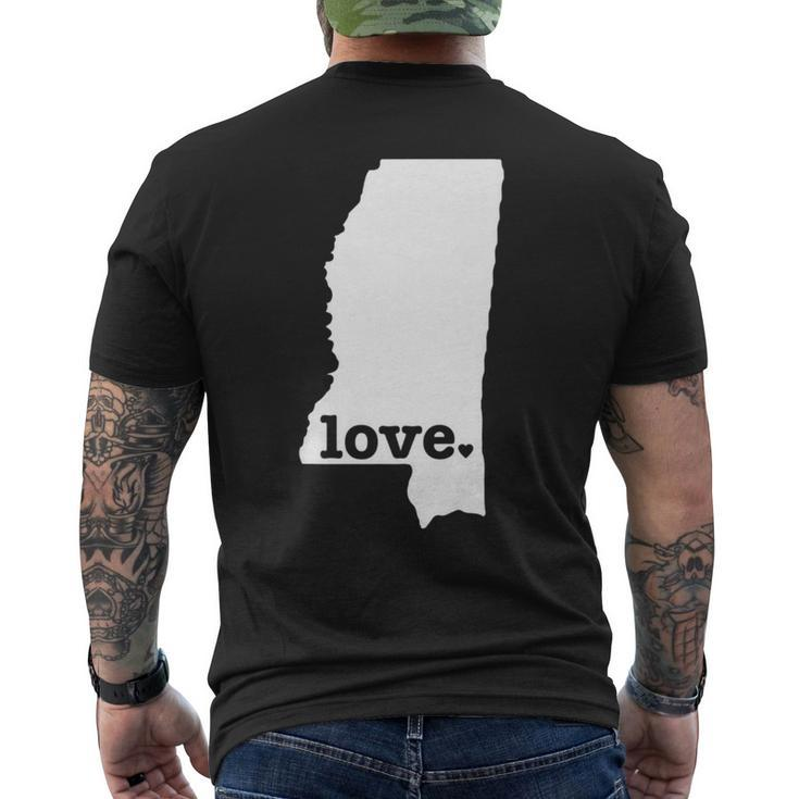Mississippi Love Hometown State Pride Men's T-shirt Back Print