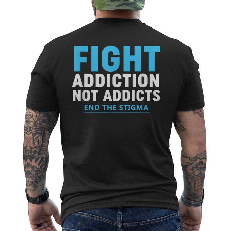 Modern Fight Addiction Awareness Against Drug Dealer Men's T-shirt Back Print