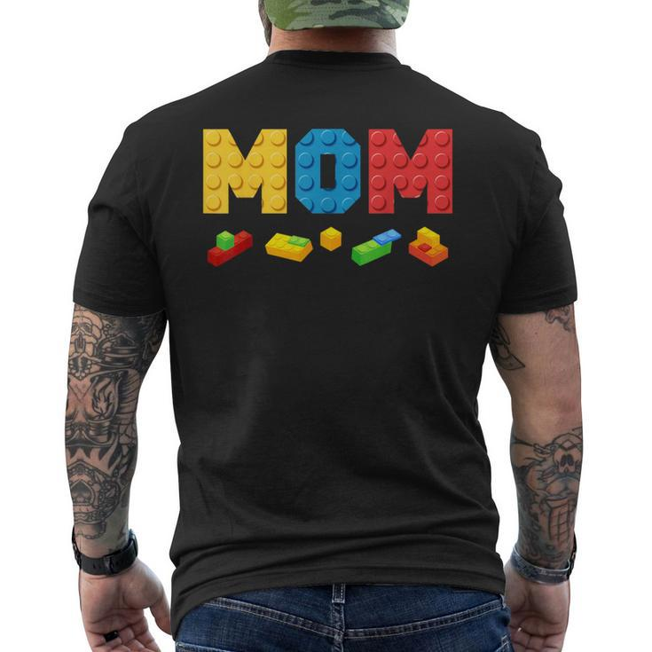 Mom Master Builder Building Bricks Blocks Family Daddy T-Shi Men's T-shirt Back Print