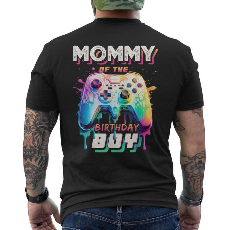 Mommy Of The Birthday Boy Matching Video Game Birthday Party Men's T-shirt Back Print