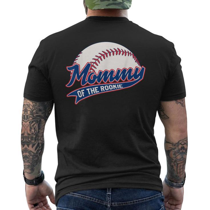 Mommy Of Rookie Birthday Baseball Theme Party Matching Set Men's T-shirt Back Print