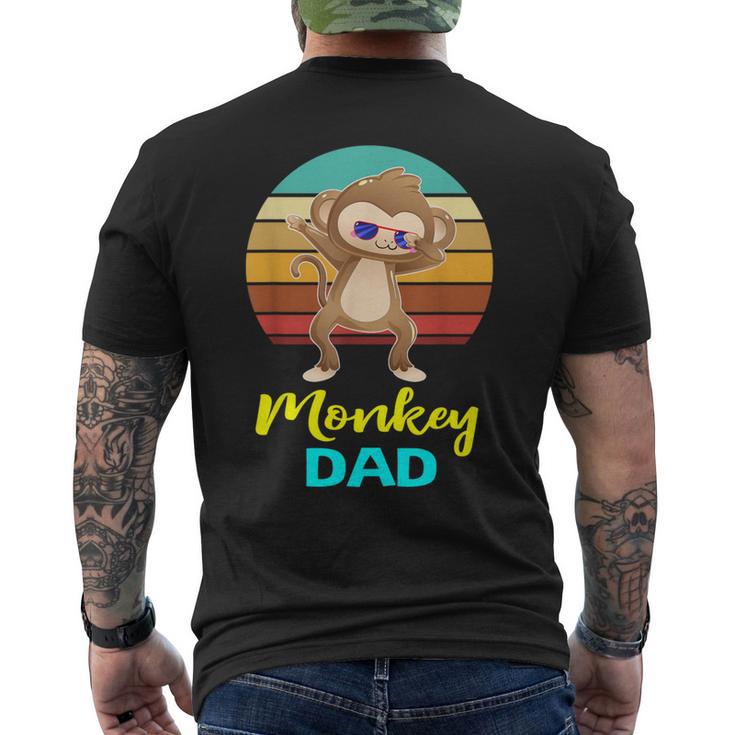 Monkey Dad Lovers Daddy Fathers Men's T-shirt Back Print