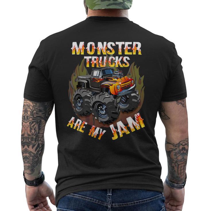 Monster Trucks Are My Jam American Trucks Cars Lover Men's T-shirt Back Print