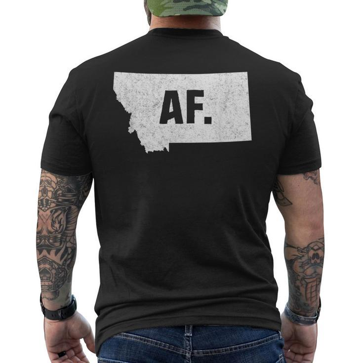 Montana Af Distressed Home State Men's T-shirt Back Print
