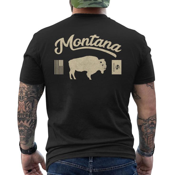 Montana Us State Vintage Men's T-shirt Back Print