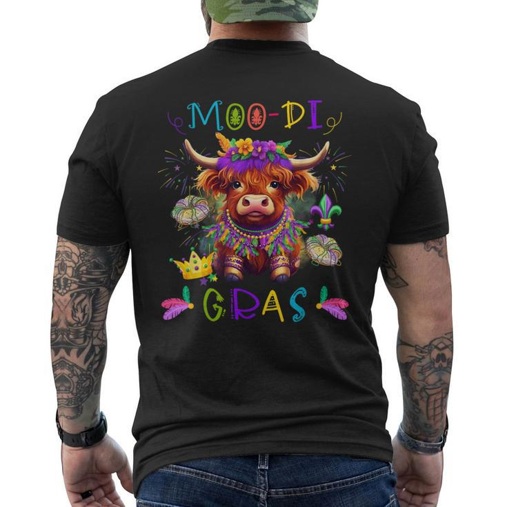 Moo-Di Mardi Gras Bead Heifer Fat Tuesday Festival Costume Men's T-shirt Back Print