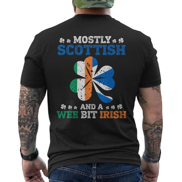 Mostly Scottish And A Wee Bit Irish St Patrick Day Men's T-shirt Back Print