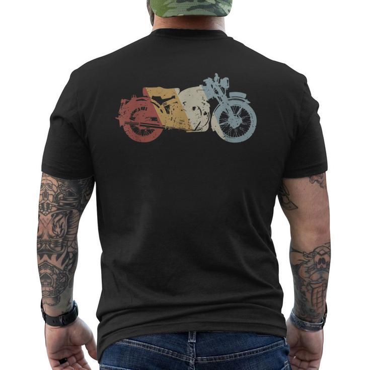Motorcycle Retro Style Vintage Men's T-shirt Back Print
