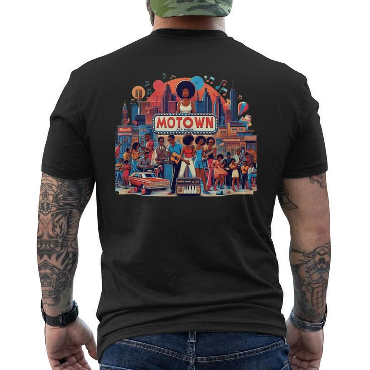 Motown Era Nostalgic Music Men's T-shirt Back Print