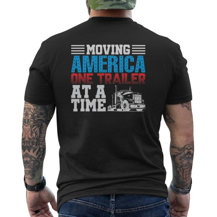Moving America One Trailer At A Time Trucker Mens Back Print T-shirt