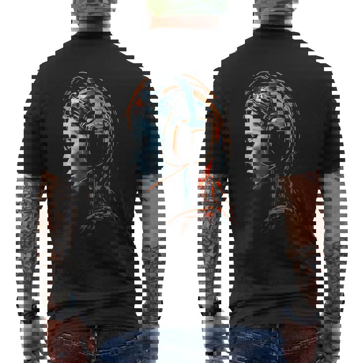 Mujeres Auriculares Arte Abstracto Arte Gráfico Mujer Camiseta Hombre Estampado Espalda