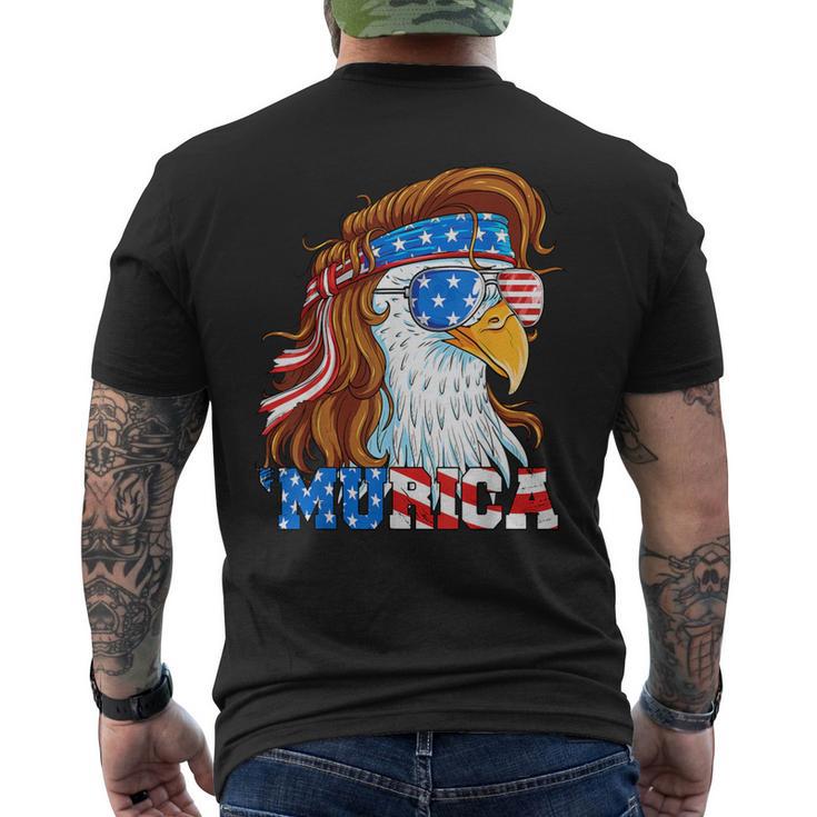 Murica Eagle 4Th Of July Mullet American Flag Usa Patriotic Men's T-shirt Back Print