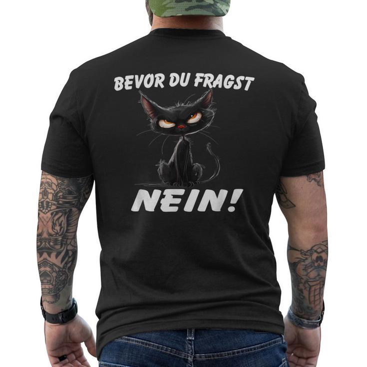 Mürrische Katze T-Shirt mit Rückendruck