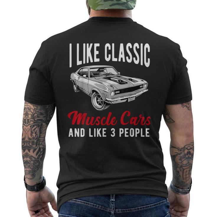 Muscle Car American Classic Muscle Racing Enthusiast Men's T-shirt Back Print