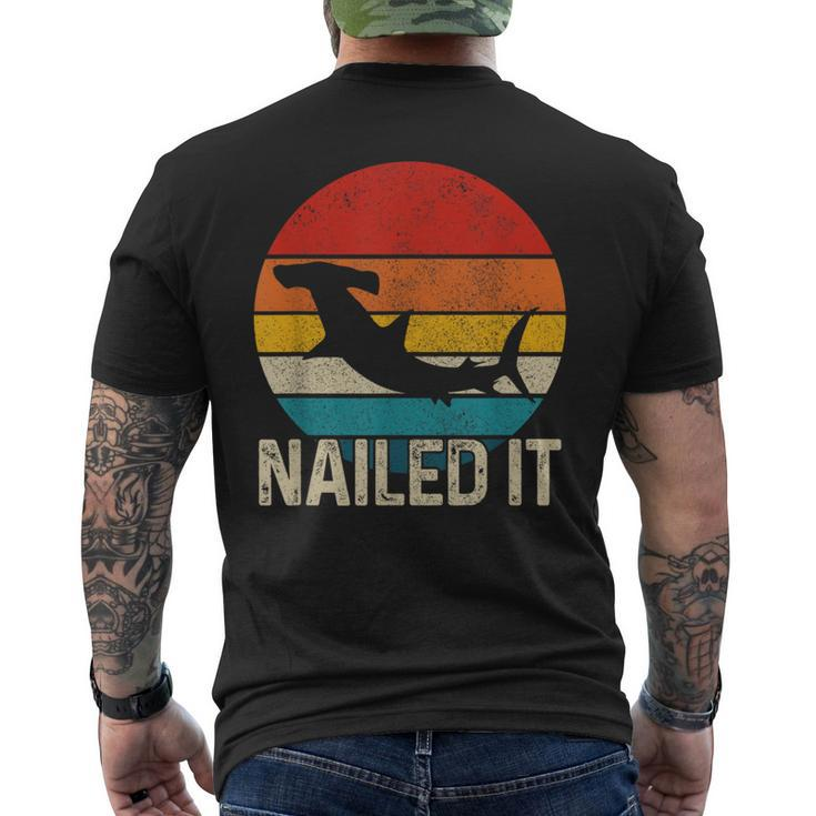 Nailed It Hammerhead Shark Vintage Fishing Men's T-shirt Back Print
