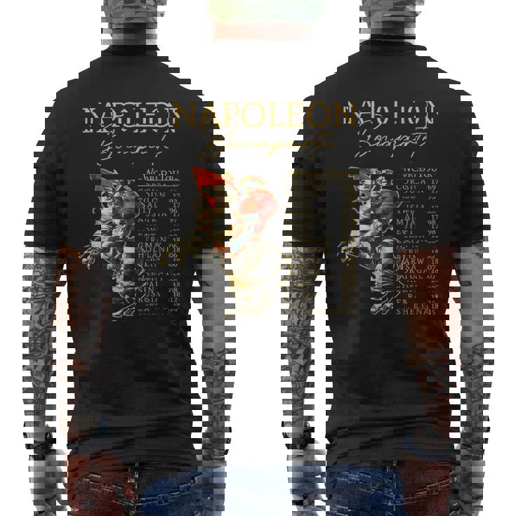 Napoleon Bonaparte World Tour Military History Lover Men's T-shirt Back Print