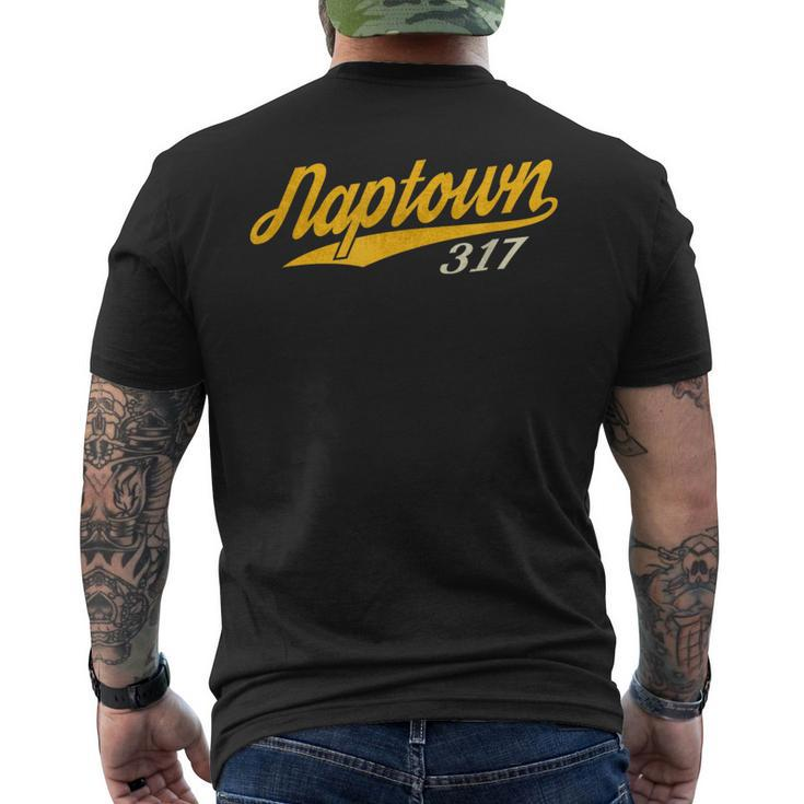 Naptown 317 Naptown Area Code Vintage Pride City Men's T-shirt Back Print