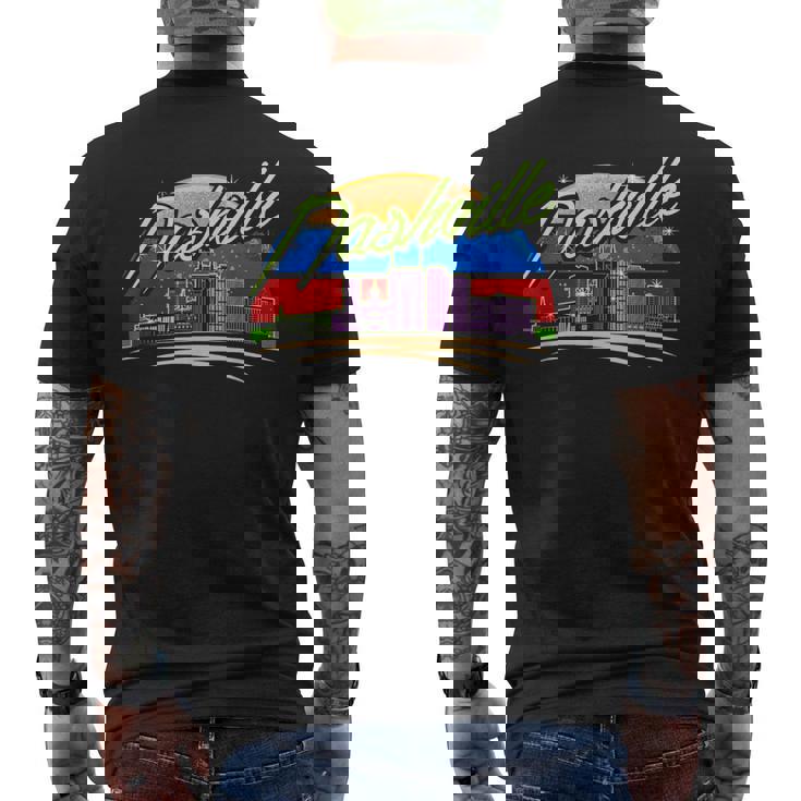 Nashville City Retrointage Nashville Tennessee Tn Camiseta Hombre Estampado Espalda
