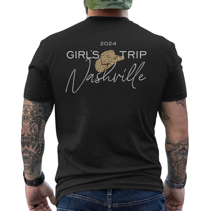 Nashville Girls Trip 2024 Nash Weekend Boots Booze Besties Men's T-shirt Back Print