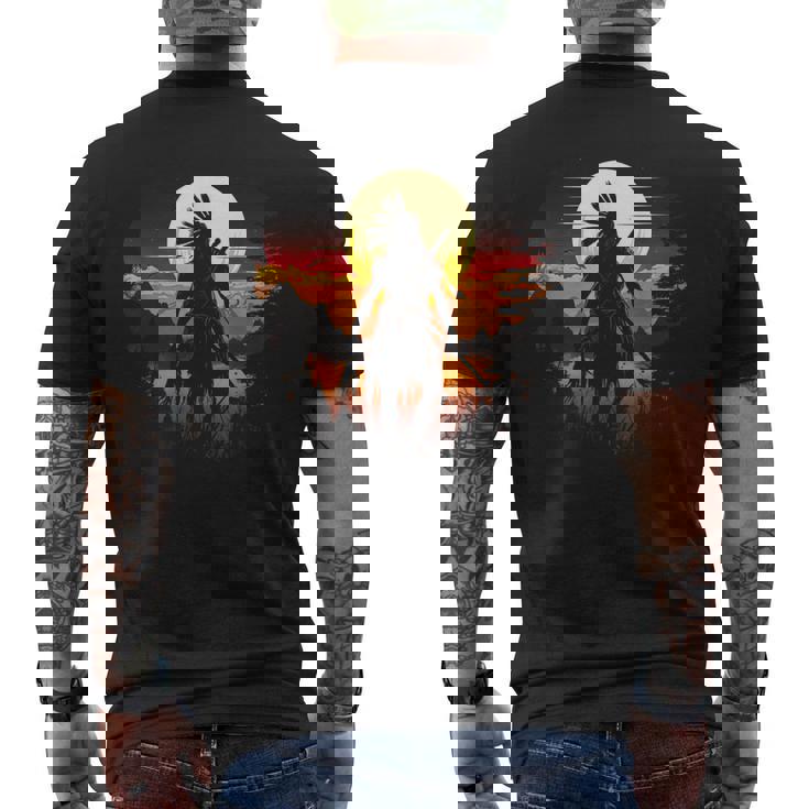 Native American Chief Tribes Culture Sacred Sioux Men's T-shirt Back Print