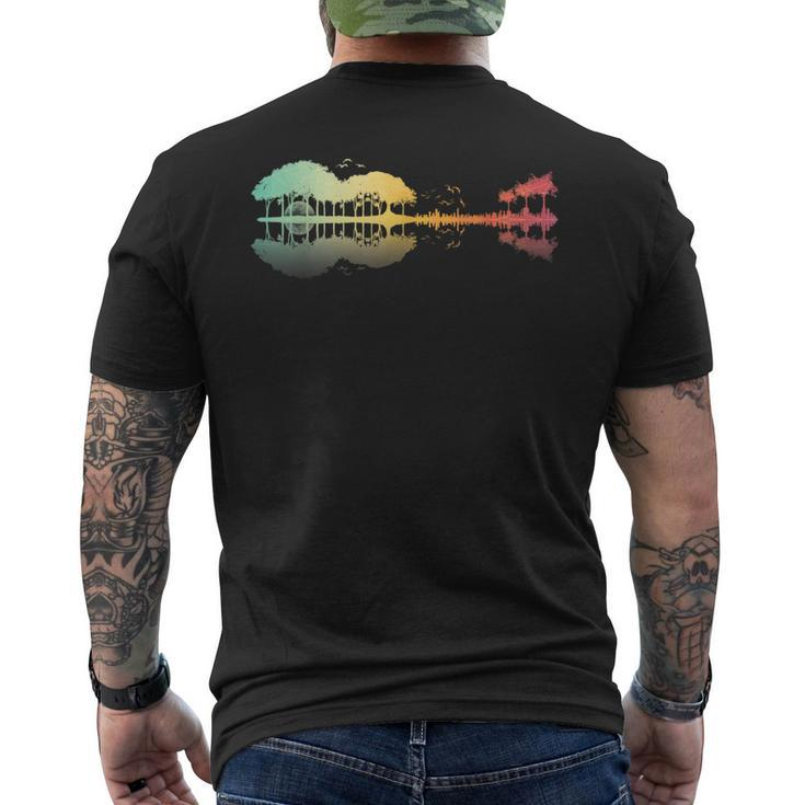 Nature Guitar Retro Style Men's T-shirt Back Print