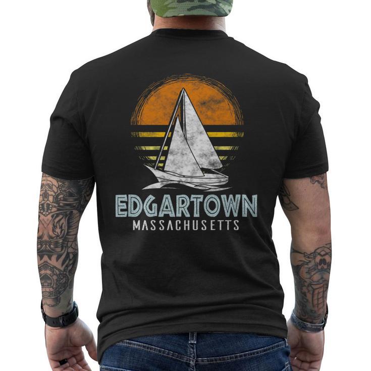 Nautical Boat Edgartown Massachusetts Yacht Club Men's T-shirt Back Print