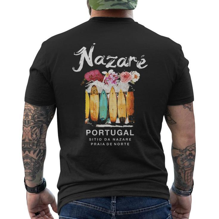 Nazare Portugal Surfing Vintage Men's T-shirt Back Print