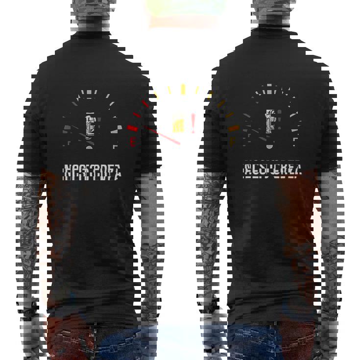 Necesito Cerveza Mens Back Print T-shirt