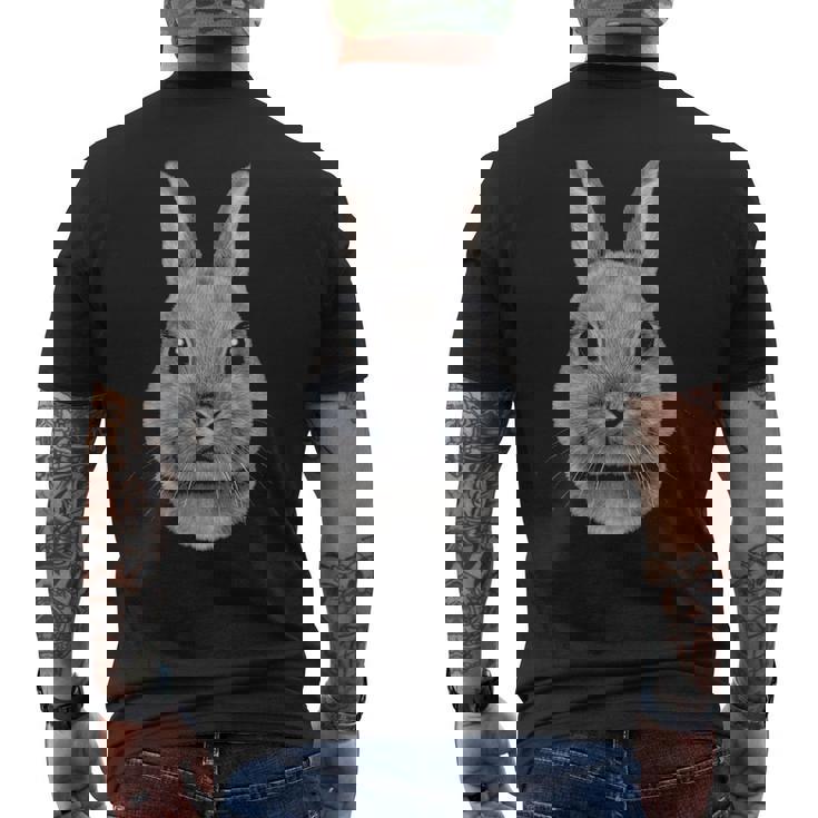 Netherland Dwarf Rabbit Face Men's T-shirt Back Print