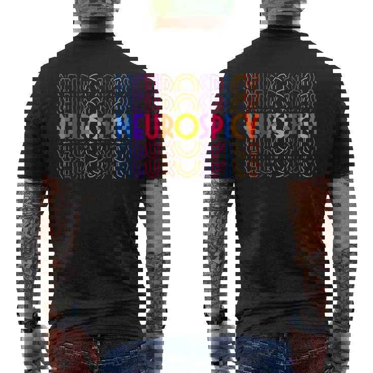Neurospicy Neurodiversity Brain Autism Awareness Adhd Men's T-shirt Back Print