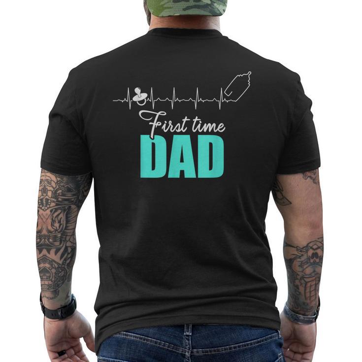 New First Time Dad To Be Heartbeat Daddy Men's T-shirt Back Print