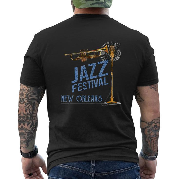 New Orleans Festival Of Jazz Music Mens Back Print T-shirt