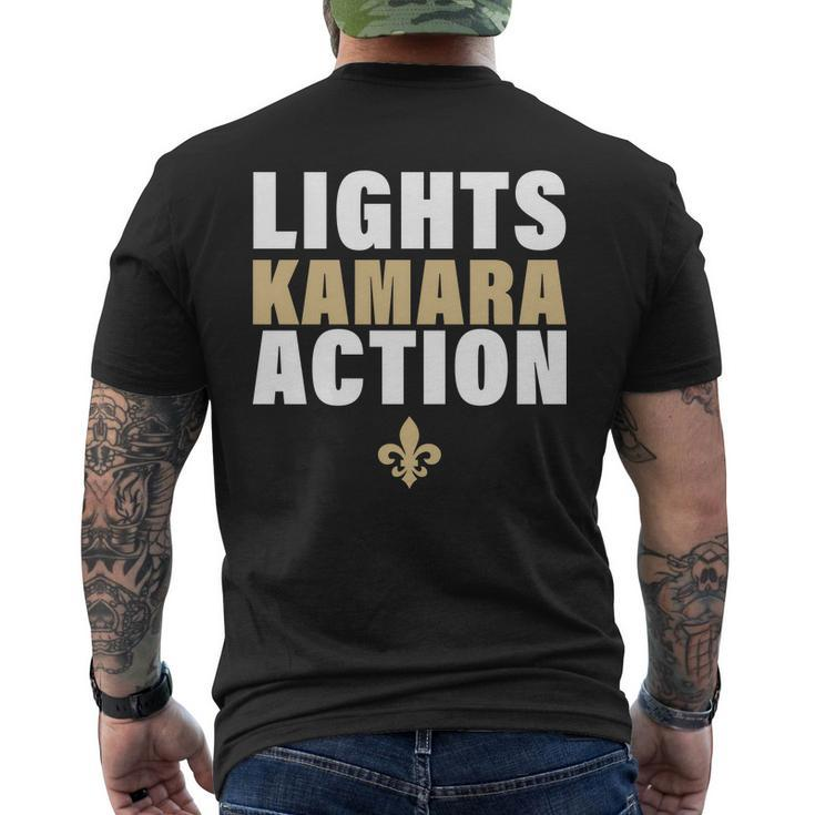 New Orleans Lights Kamara Action Football Mens Back Print T-shirt
