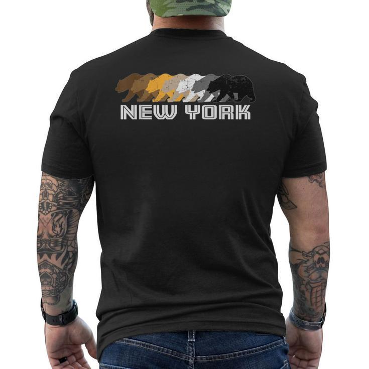 New York Gay Bear Distressed Men's T-shirt Back Print