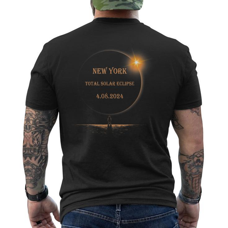 New York Totality Total Solar Eclipse April 8 2024 Men's T-shirt Back Print
