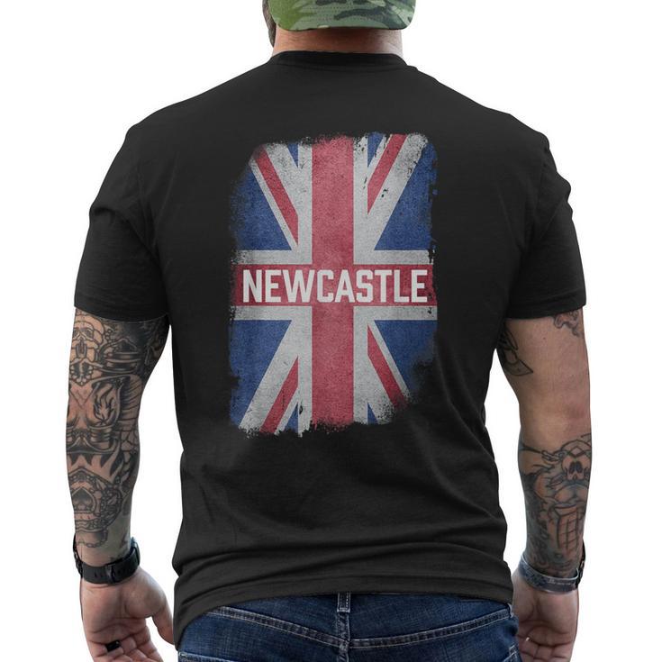 Newcastle British United Kingdom Flag Vintage Uk Souvenir Men's T-shirt Back Print