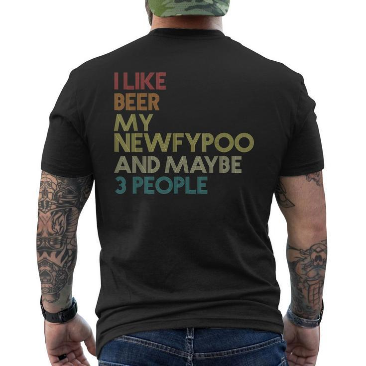 Newfypoo Dog Owner Beer Lover Quote Vintage Retro Men's T-shirt Back Print