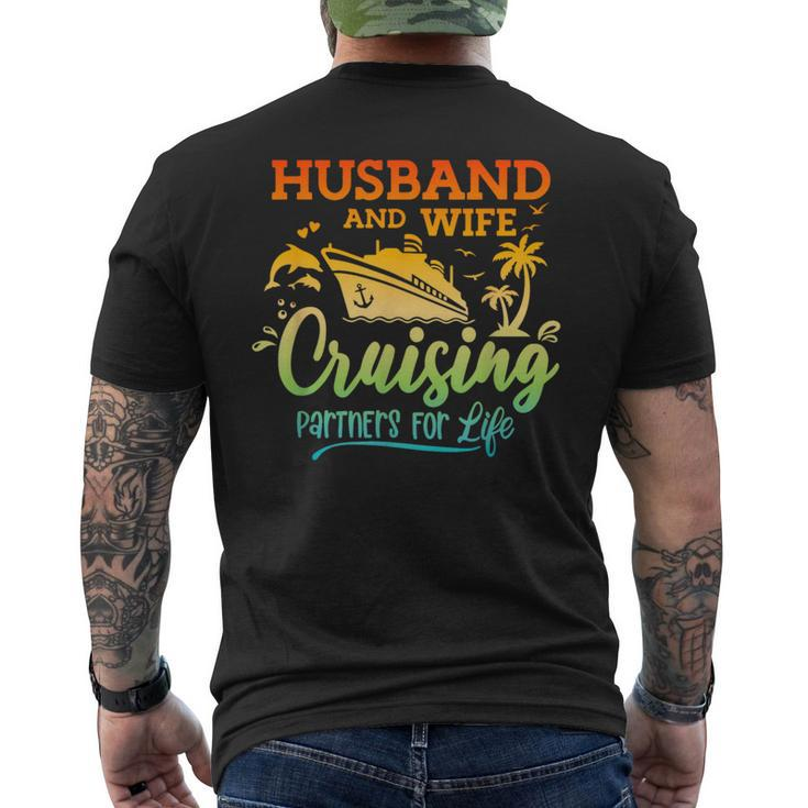 Newlywed Couple Married Cruising Partners For Life Cruise Men's T-shirt Back Print