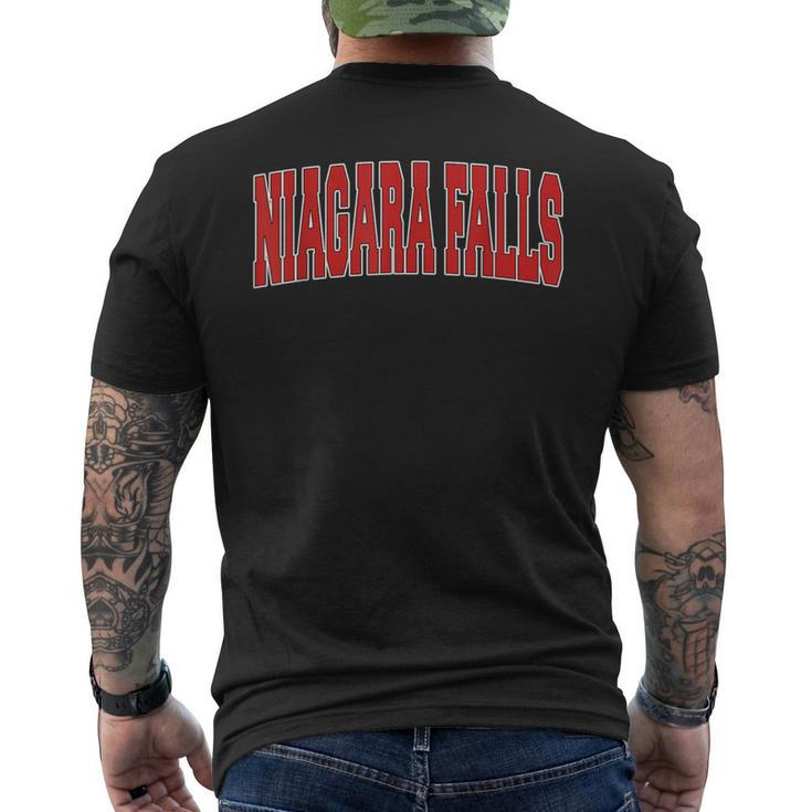 Niagara Falls Canada Varsity Style Vintage Canadian Sports Men's T-shirt Back Print