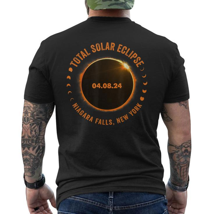 Niagara Falls New York State Total Solar Eclipse 2024 Men's T-shirt Back Print