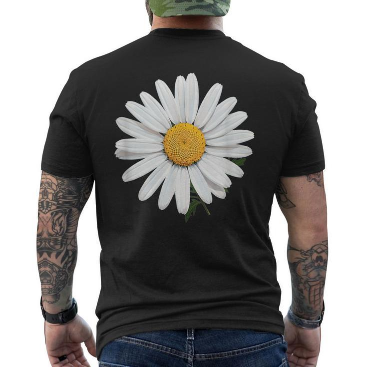 Nice White Daisies Flower Men's T-shirt Back Print